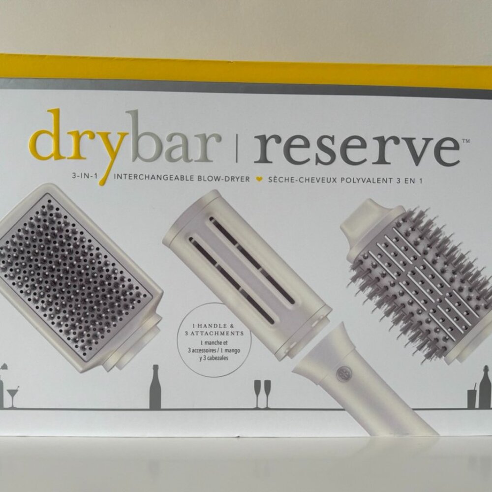 Drybar Reserve 3-In-1 Interchangeable Blow Dryer Ultralight 3 Attachments
